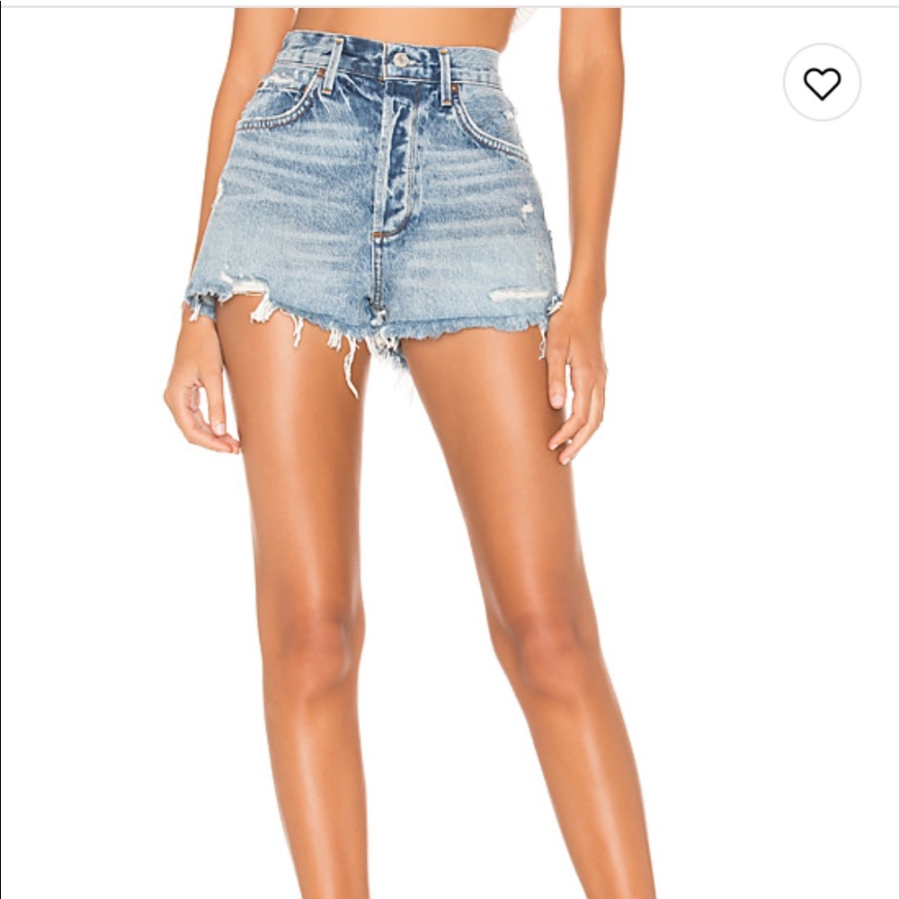 AGOLDE Jaden in surreal high waisted jean shorts